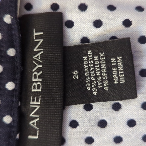 Talbots Navy & White Polka Dot Pull On Pencil Skirt Business Professional Sz 26 - Picture 2 of 4